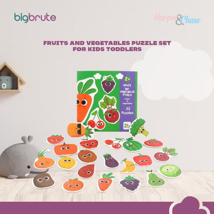 Harper & Chase Fruits & Vegetables Puzzle Set