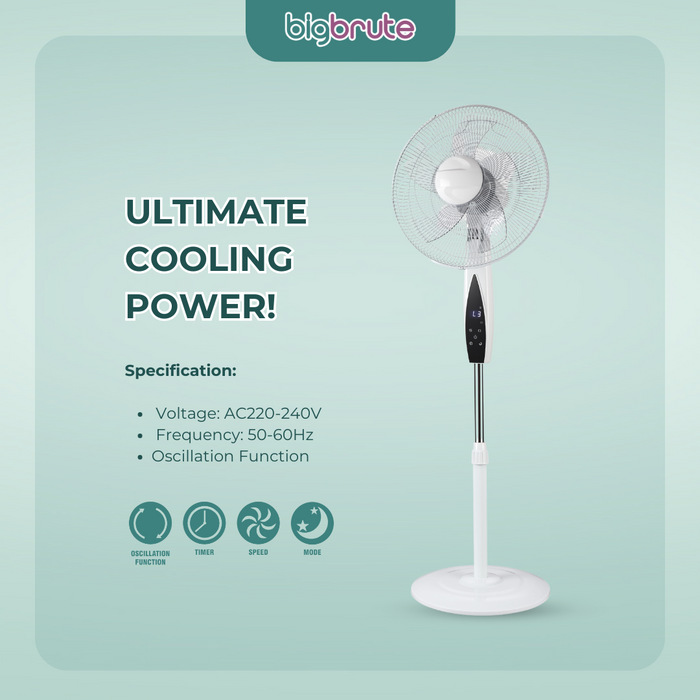 Big Brute Smart Digital Stand Fan With Remote