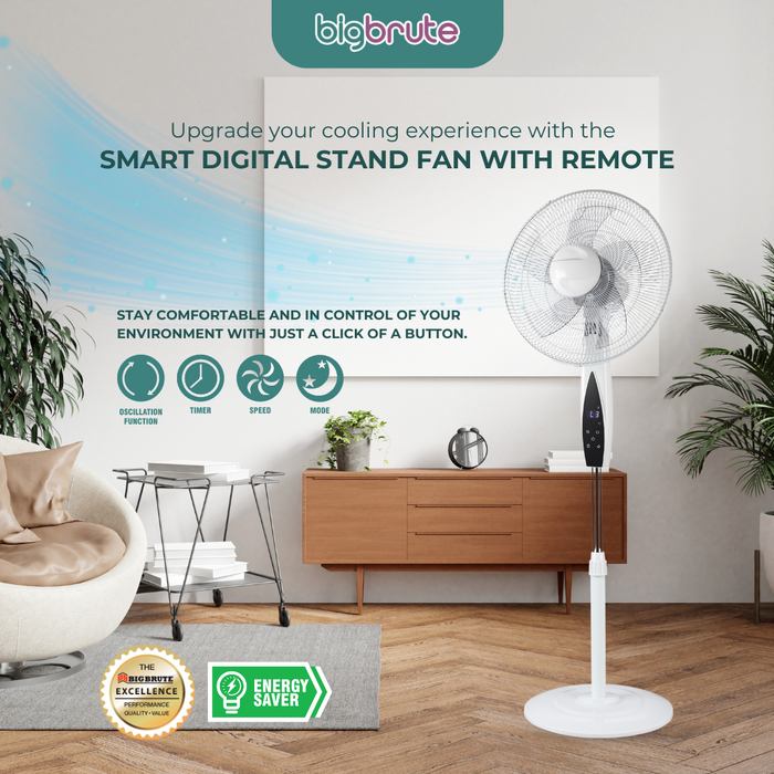 Big Brute Smart Digital Stand Fan With Remote