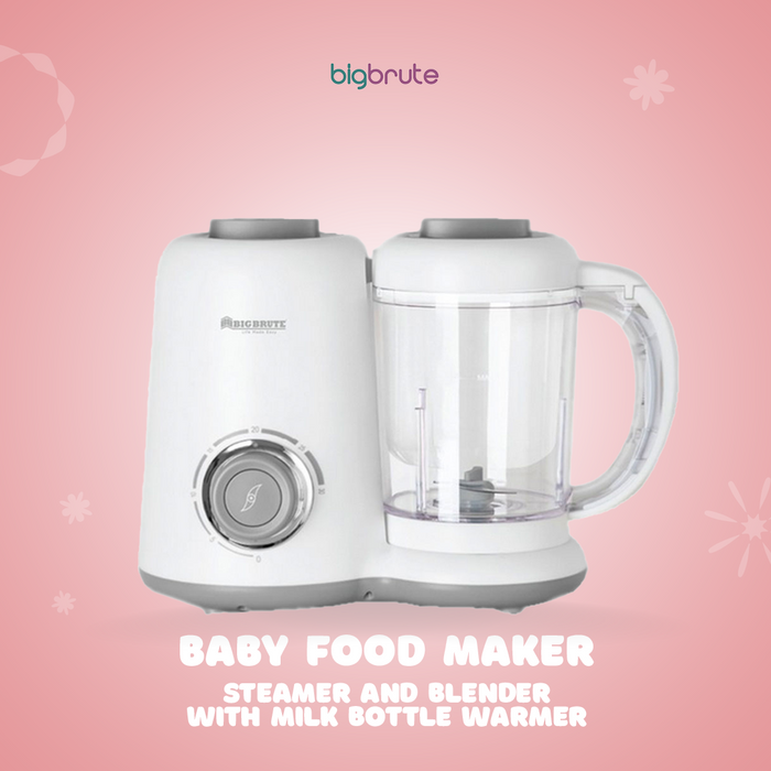 Big Brute Baby Food Maker Steamer and Blenders with Milk Bottle Warmer