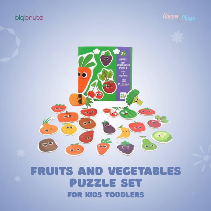 Harper & Chase Fruits & Vegetables Puzzle Set