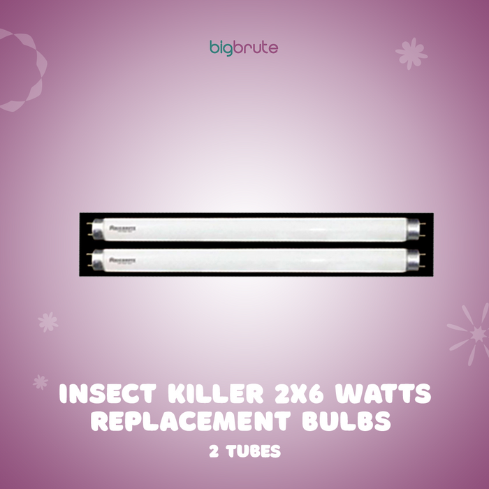 Big Brute Replacement Bulbs Insect Mosquito Killer Electric Insect Killer 2x6W (2 Tubes)