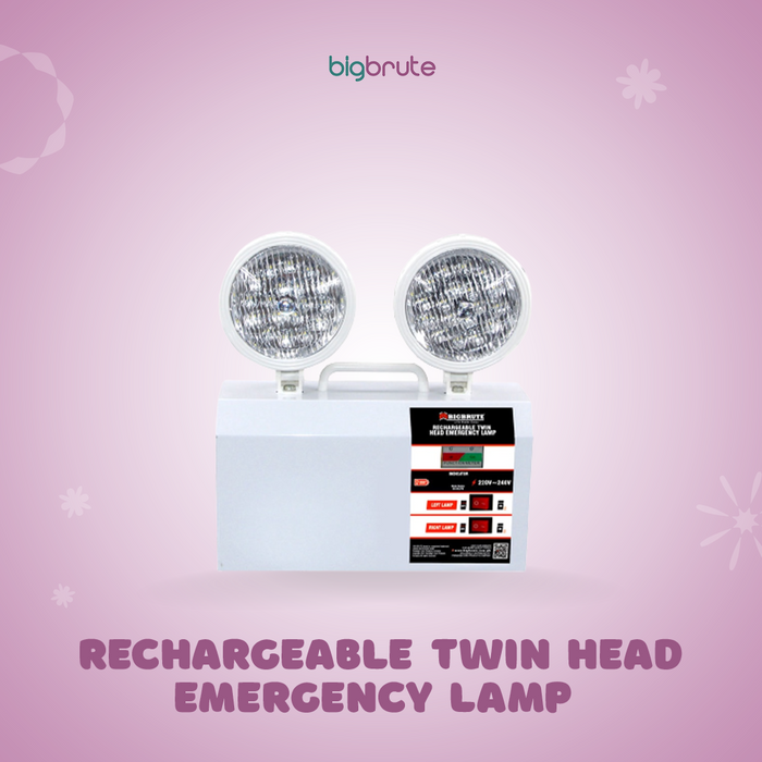 Big Brute Rechargeable Twin Head Emergency Lamp