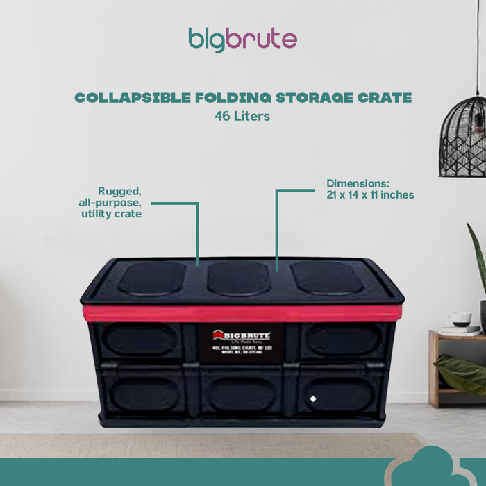 Big Brute Collapsible Folding Storage Crate 46 Liters