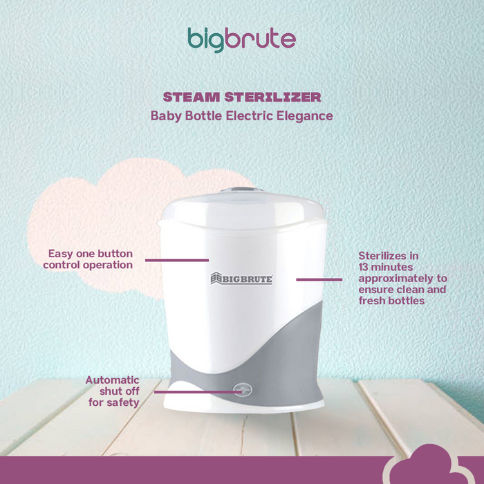 Big Brute Steam Sterilizer Baby Bottle Electric Elegance