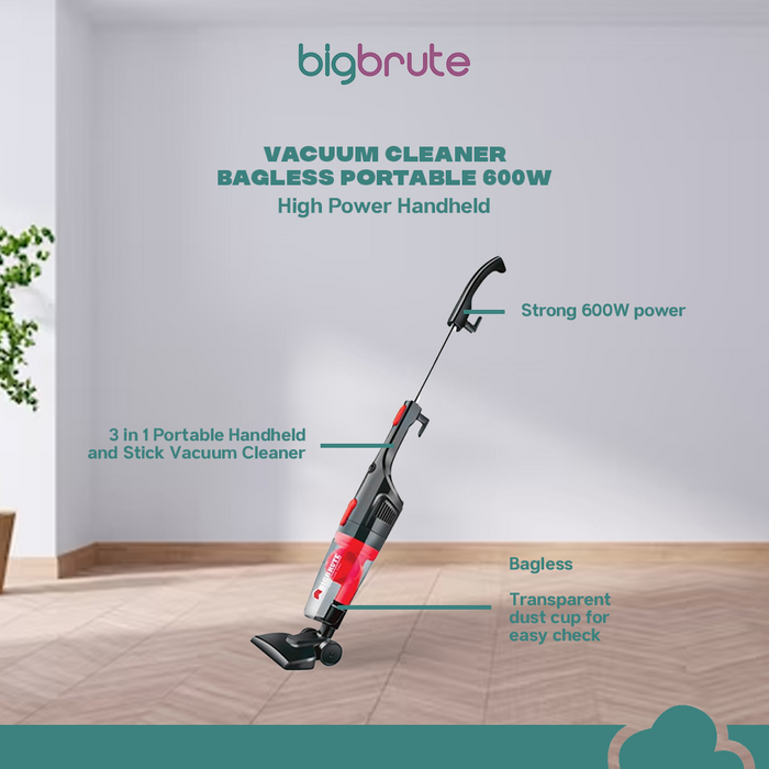 Big Brute Bagless Vacuum Cleaner 600W